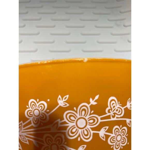 Vintage Pyrex Harvest Gold 473B Butterfly Pattern Casserole Dish No Lid - Picture 6 of 14